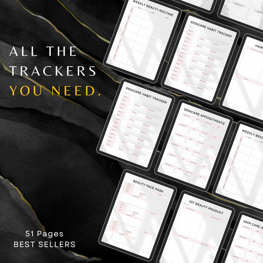 Premium Self Care Planner with PLR & MRR, Canva Templates, Self Care Journal, Habit Tracker, Daily Gratitude, Digital Planners