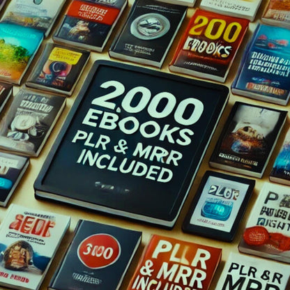 2,000 eBooks Mega Bundle ++ Plr Mrr, Resellable Ebooks, Plr Ebooks Passive Income, Financial Ebooks, Best Seller eBooks, eBooks Self Love