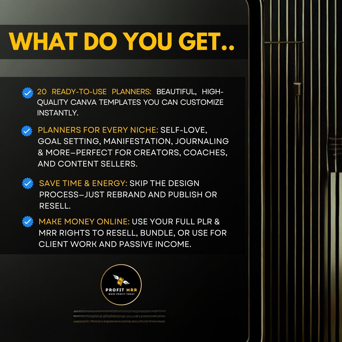 20 Personal Development Planners PLR & MRR, Self Love Well Being, Goal Setting, Journal,  Canva Templates, PLR Digital Planners, Trackers,