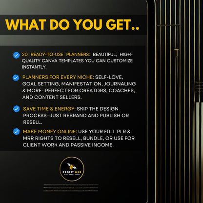 20 Personal Development Planners PLR & MRR, Self Love Well Being, Goal Setting, Journal,  Canva Templates, PLR Digital Planners, Trackers,