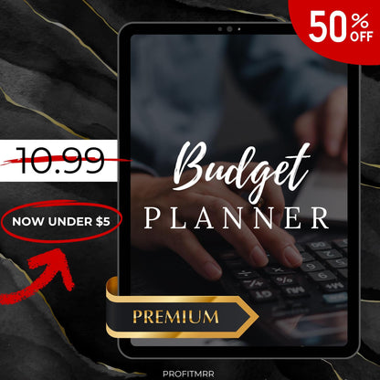 Budget Planner PLR MRR, Canva Template Plr, Monthly Budget, Yearly Budget, Digital Planners, Savings Tracker, Goal Tracker, Free Guides