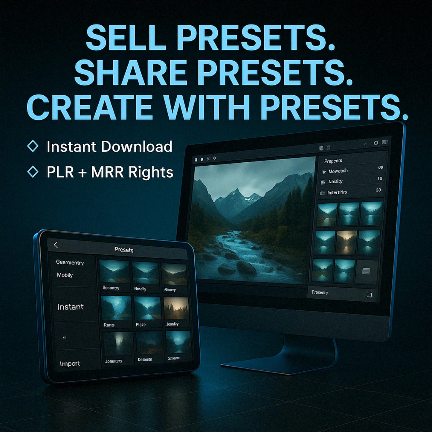 1000+ Lightroom Presets Bundle: Vintage, Fashion, HDR - PLR/MRR