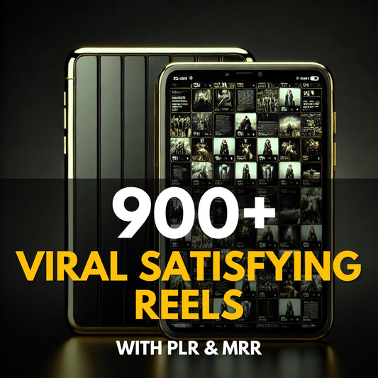 900+ Viral Satisfying Reels PLR MRR | Faceless Video Content for TikTok, Instagram & YouTube | Editable Social Media Templates Pack