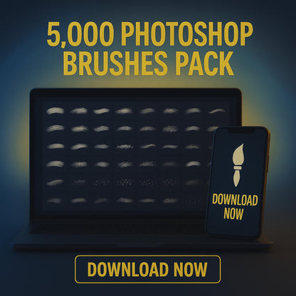 5000 Photoshop Brushes PLR MRR, Cartoon Brushes, Water Brushes, Hair Brushes, Skin Brushes, Sand Brushes, Fabric Brushes, Background Brushes