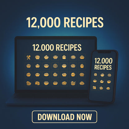 12,000 Recipes PLR MRR: Digital Cookbook Collection (Digital Download))