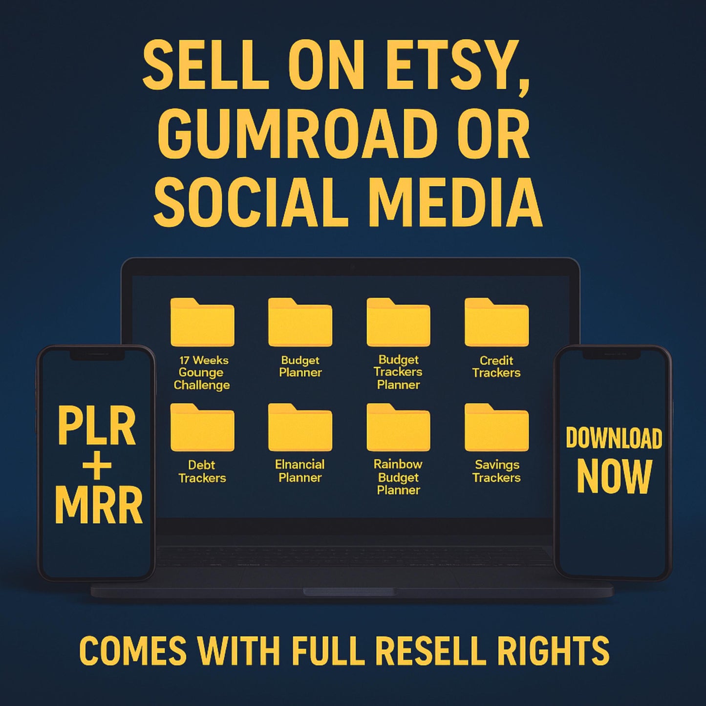 8 Financial Planners PLR & MRR, Budget trackers, Debt Tracker, Savings Tracker, Monthly Budget, Yearly budget, Savings Challenge Tracker