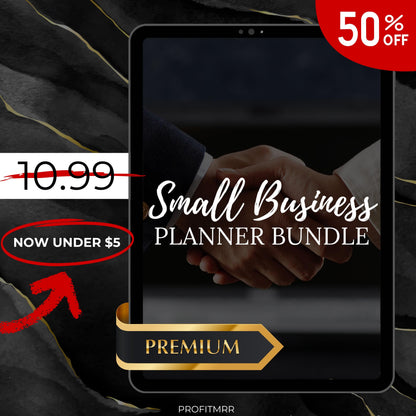 Small Business Planner PLR MRR, Social Media Planner, Daily Planner, Canva Templates, PLR Digital Planners, Goal Tracker, Order Forms,