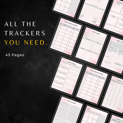 Small Business Planner PLR MRR, Social Media Planner, Daily Planner, Canva Templates, PLR Digital Planners, Goal Tracker, Order Forms,