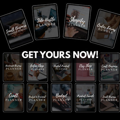 14 Small Business Planners PLR & MRR, Order Forms, Trackers Bundle, Plr Planners, Digital Planners, Printable Planners, Plr Canva Templates