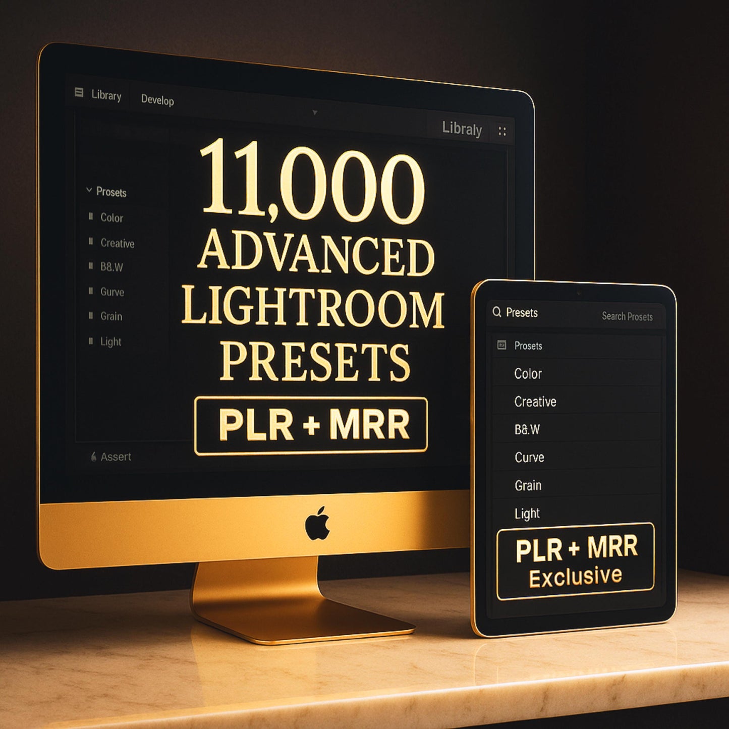 11,000 Adobe Lightroom Presets Bundle PLR MRR | Boudoir, Film, VSCO, Gym, Sports, Wedding, City & Raw Lr Presets | Resell Rights Plr Product