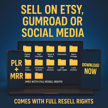 9000+ Photoshop Actions Bundle: PLR & MRR Rights