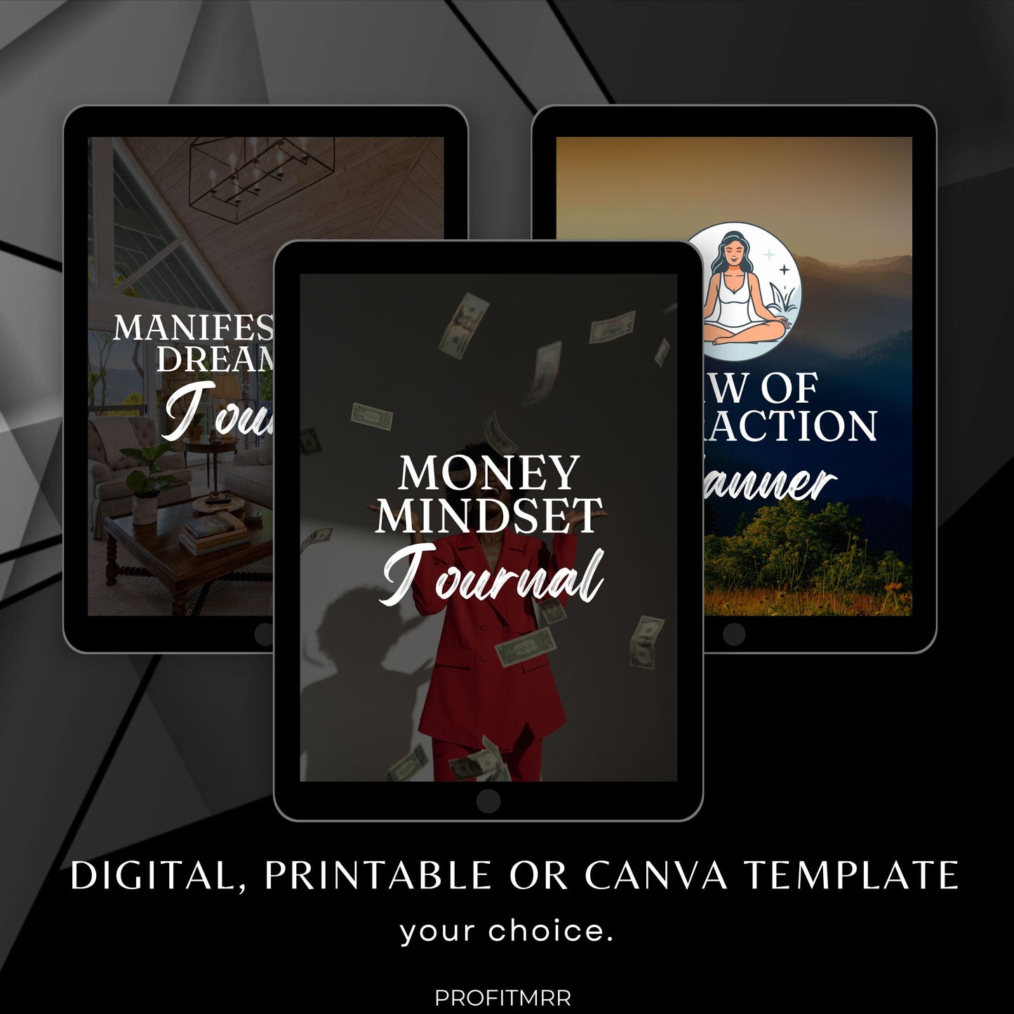 19 Manifestation Planners & Journals: Editable Canva Templates PLR/MRR
