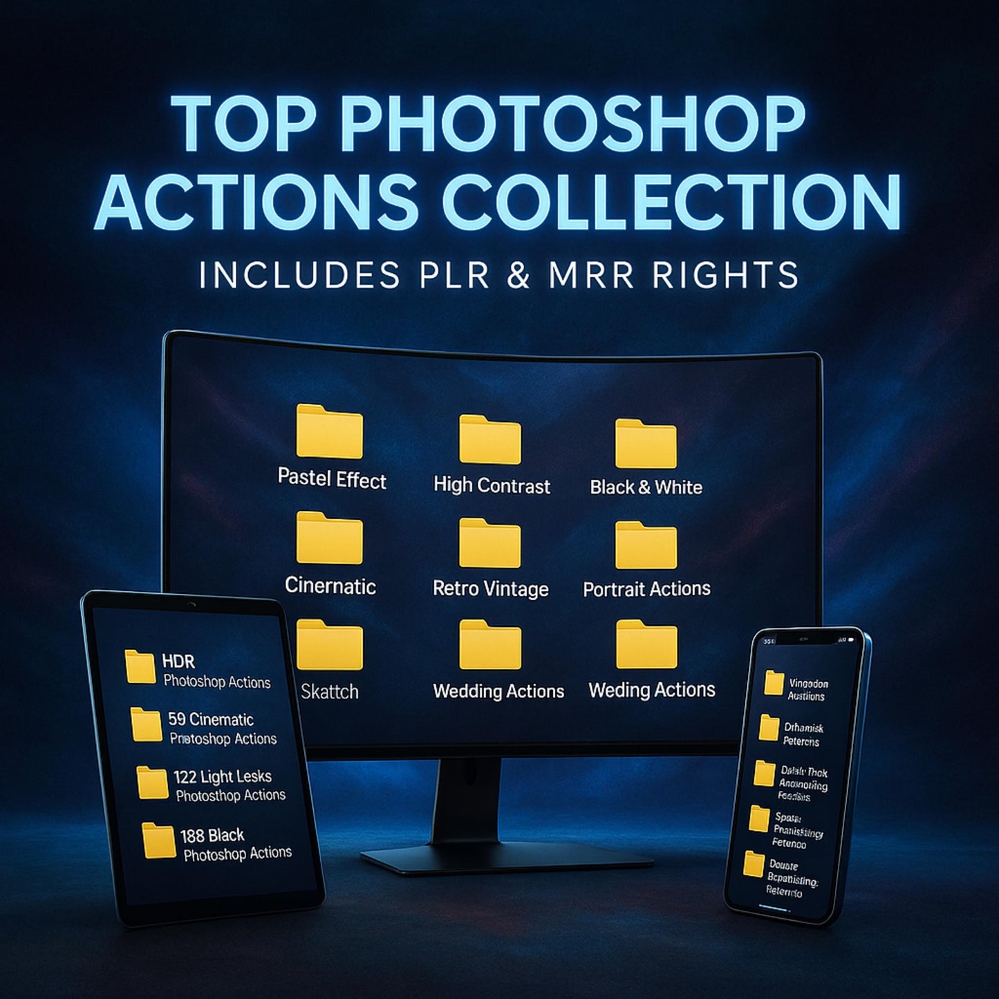9000+ Photoshop Actions Bundle: PLR & MRR Rights