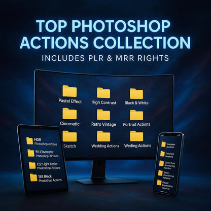 9000+ Photoshop Actions Bundle: PLR & MRR Rights