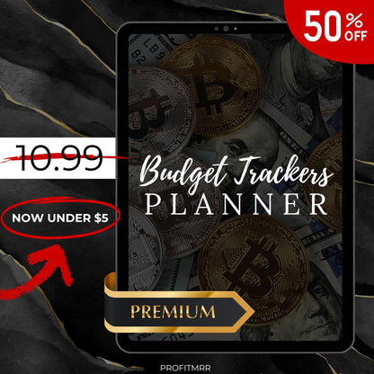 Budget Trackers PLR MRR, Canva Template Plr, Monthly Budget, Yearly Budget, Digital Planners, Savings Tracker, Goal Tracker, Free Guides