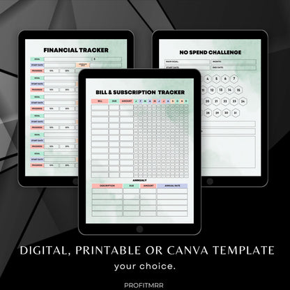 Rainbow Budget Planner PLR & MRR, Plr Canva Templates, Budget Trackers Plr, Plr Planners, Habit Tracker, Financial Planner,Bill Subscription