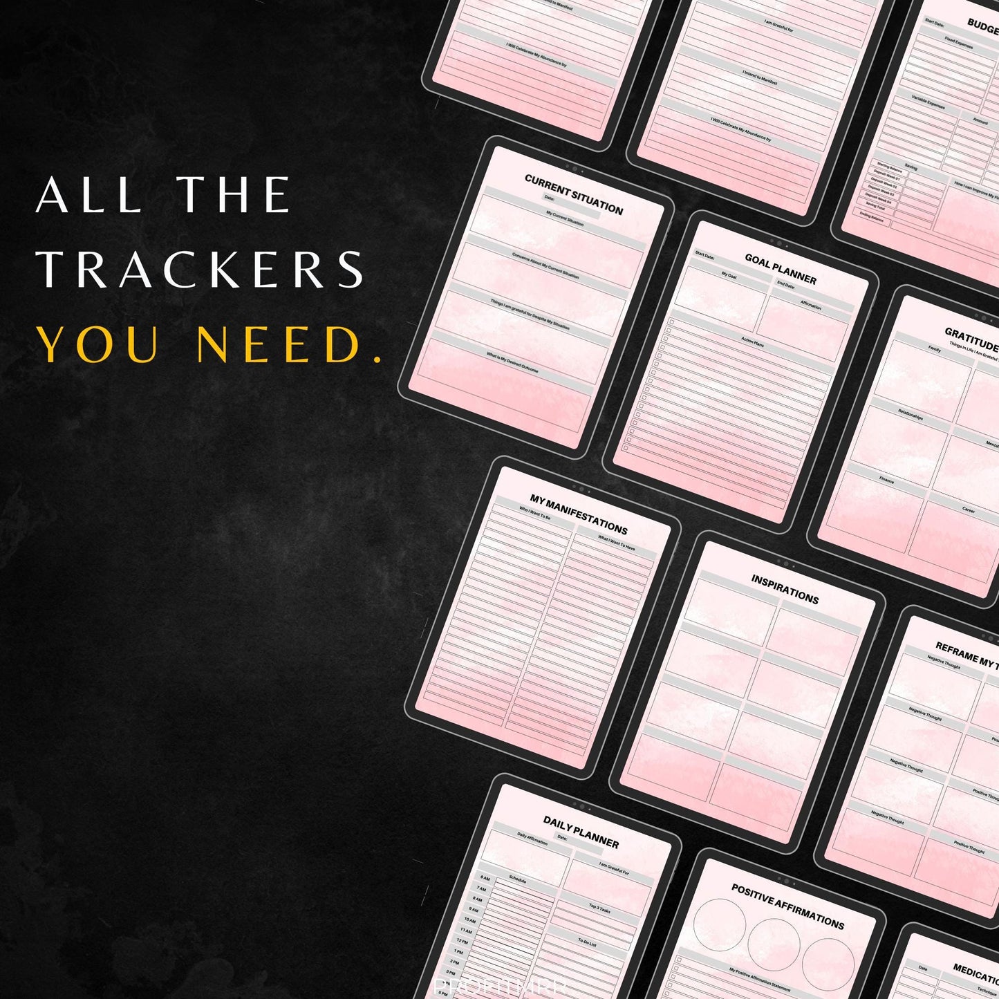 Abundance Mindset Journal with PLR & MRR, Canva Templates, Self Care Journal, Habit Tracker, Daily Gratitude, Digital Plr Planners Product