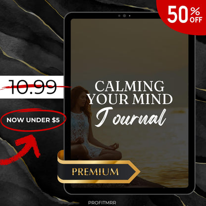 Calming Your Mind Journal with PLR & MRR, Canva Templates, Self Care Journal, Habit Tracker, Daily Gratitude, Digital Planners, Plr Planners