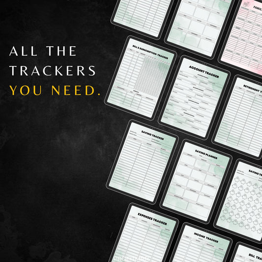 Financial Planner with PLR & MRR, Canva Templates, Money Management Tools, Savings Tracker Plr, PLR Budget Trackers, Plr Planners Product