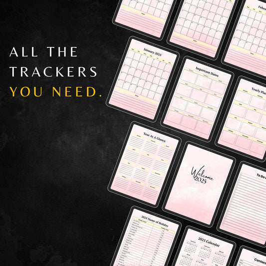 Monthly Planner 2025-2026 PLR & MRR, Plr Canva Templates, Self Care Journal, Habit Tracker, Daily Planner, Plr Planners, Plr Templates Mrr