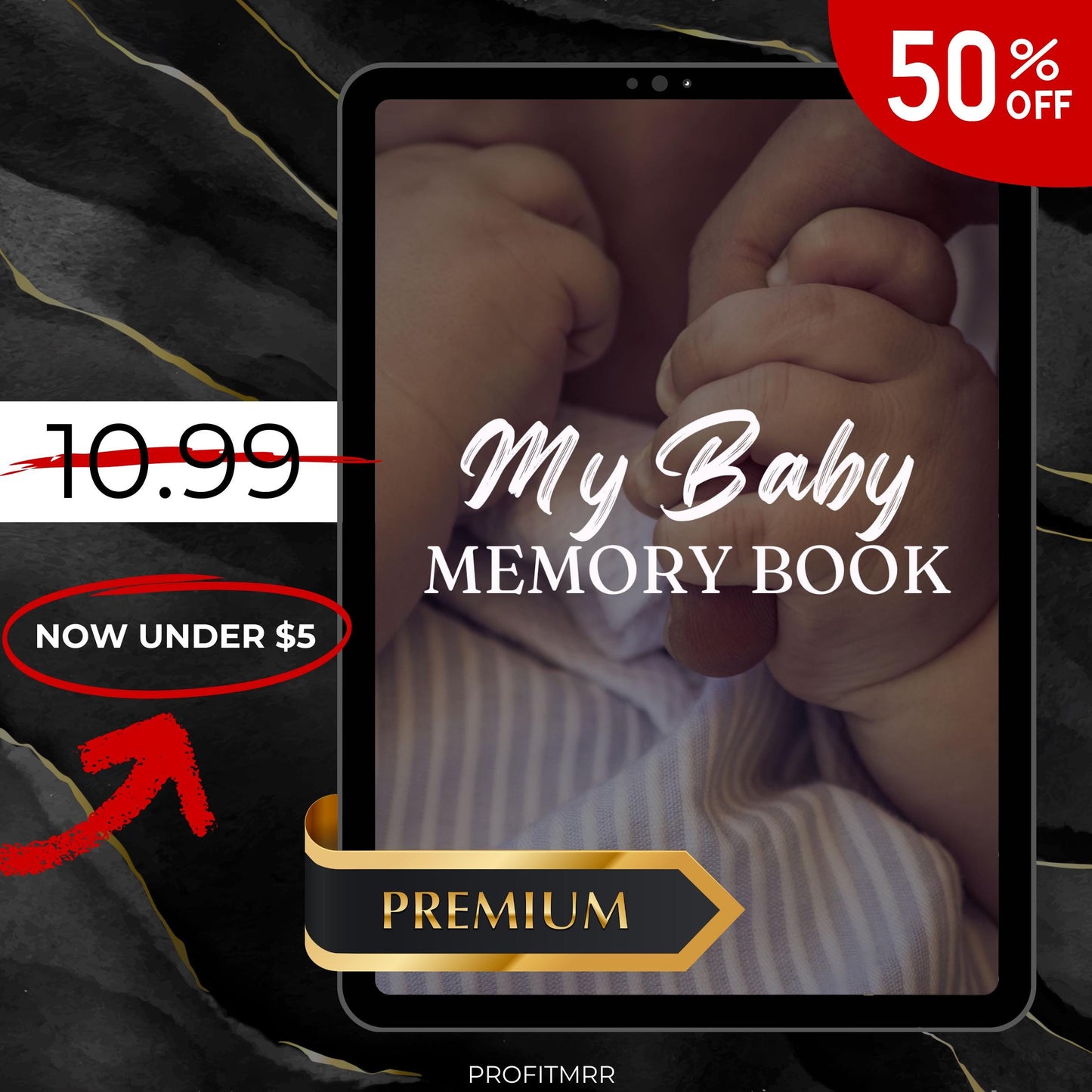 My Baby Memory Book PLR & MRR, Baby Shower Gift Ideas, Baby's First Year Templates, Plr Canva Templates, Daily Journal, Plr Planners Mrr