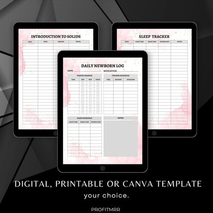 Newborn Planner PLR & MRR, New Parent Templates, Plr Canva Templates, Baby Journal, Baby Care Trackers, Baby Shower Gift Ideas, Plr Planners
