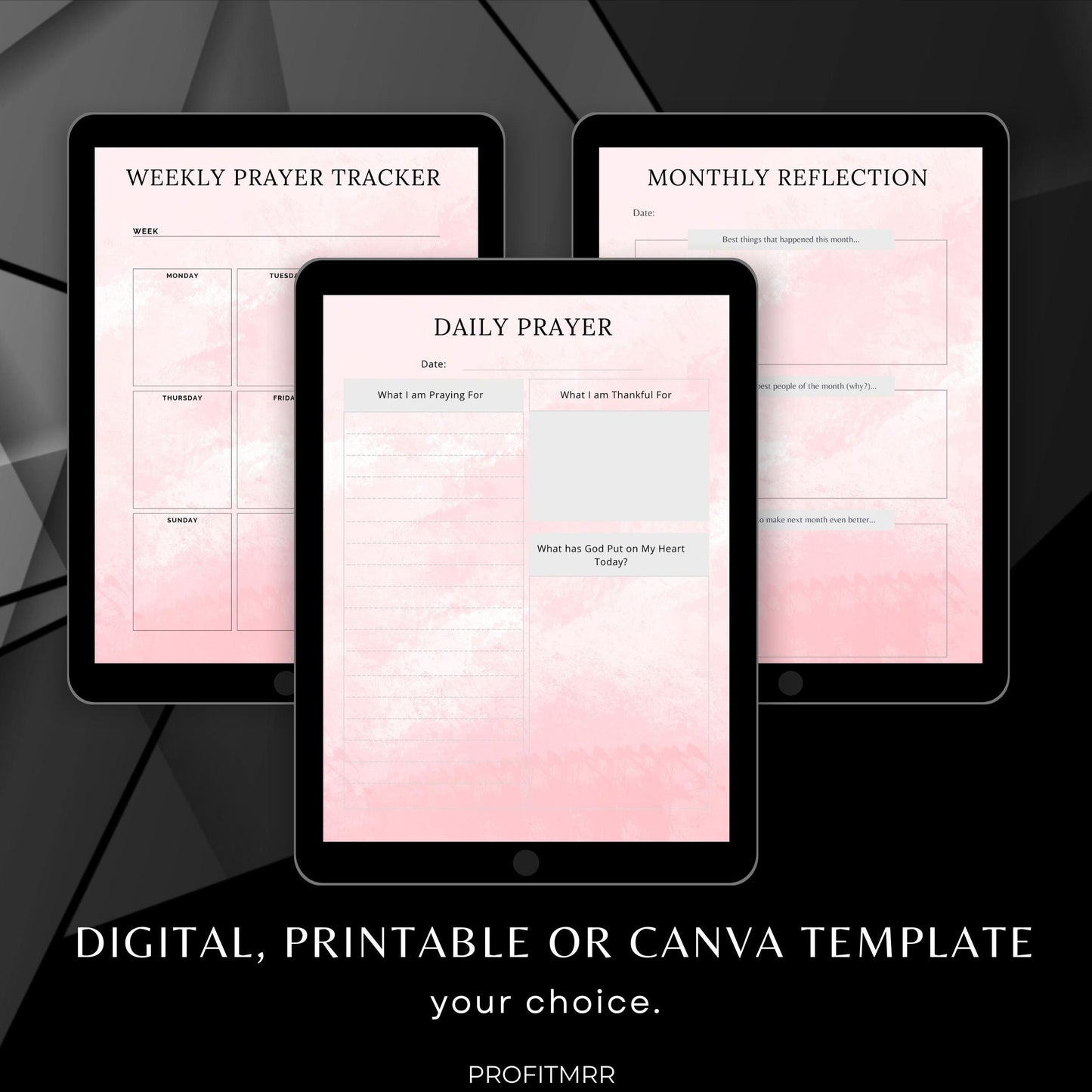 Prayer Journal PLR & MRR, Plr Canva Templates, Plr Christian Planner, Religion Tracker, Religion Plr, Devotional Planner, Plr Planners Mrr