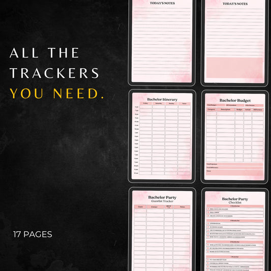 Bachelor Party Planner PLR & MRR, Canva Templates, Plr Planners, Wedding Planner, Digital Planner Bundle, Printable Planner,Plr Products Mrr