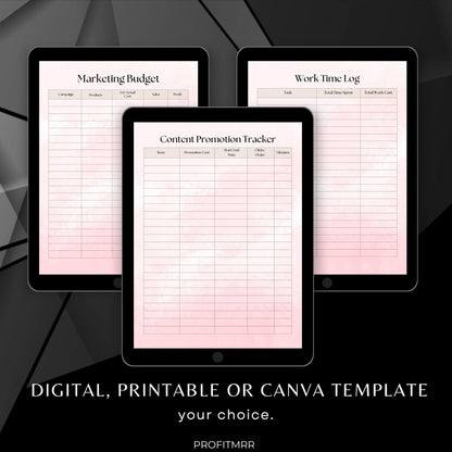 2025 Business Planner PLR & MRR, Canva Templates, Self Care Journal, Habit Tracker, Daily Gratitude, Digital Planners, Plr Planners, Budget