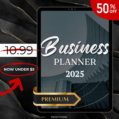 2025 Business Planner PLR & MRR, Canva Templates, Self Care Journal, Habit Tracker, Daily Gratitude, Digital Planners, Plr Planners, Budget