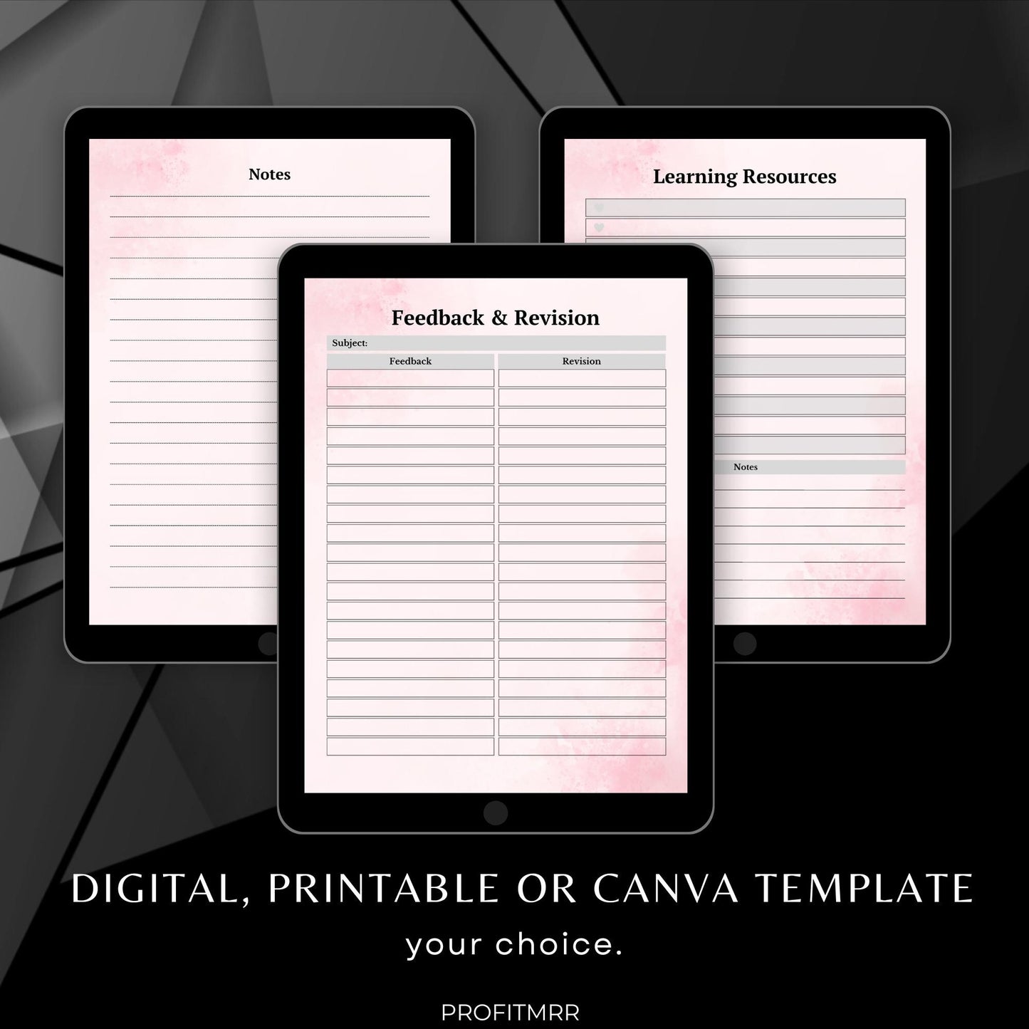 College Student Planner PLR & MRR, Canva Templates, Study Planner, Habit Tracker, Daily Gratitude, Project Planners, Plr Planners Mrr, Essay