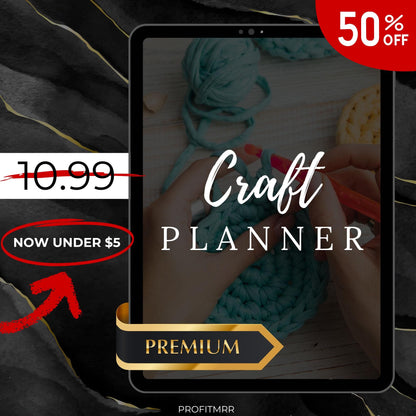 Craft Planner PLR & MRR, Canva Templates, Daily Planner, Craft Project Planner, Business Planner,Plr Planners,Digital Planner Plr,To do List