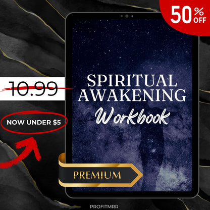 Spiritual Awakening Workbook PLR & MRR, Plr Planners, Plr Canva Templates, Self Care Journal, Habit Tracker, Daily Gratitude,Digital Planner