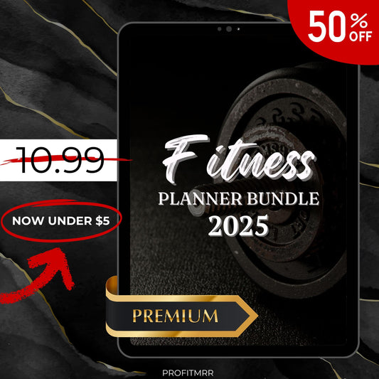 Fitness Planner Bundle PLR & MRR, Plr Canva Templates, Plr Planners, Plr Products, Plr Bundles, Health Plr, Fitness Gym Plr, Calorie Tracker