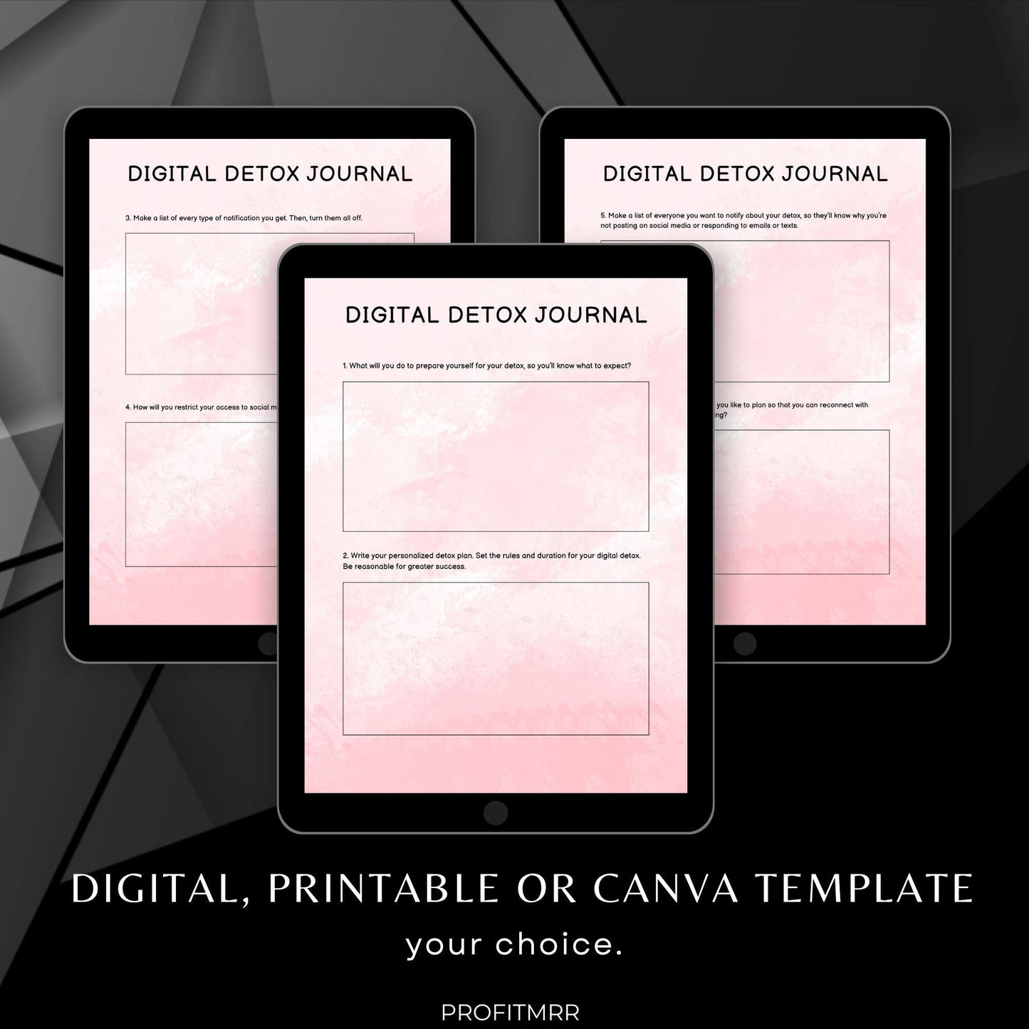 Premium Switch Off Journal PLR & MRR, Plr Canva Templates, Plr Planners,Plr Products Bundle,Plr Bundle Collection,Digital Printable Planners