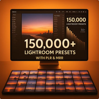 150K Adobe Lightroom Presets Mega Bundle PLR MRR | Boho, Boudoir, Film Emulation, Gym, Wedding,Sports,VSCO Filters,Editable Pack Photography