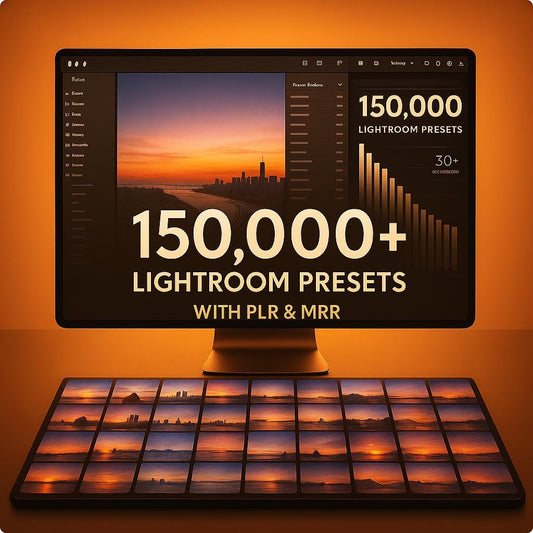 150K Adobe Lightroom Presets Mega Bundle PLR MRR | Boho, Boudoir, Film Emulation, Gym, Wedding,Sports,VSCO Filters,Editable Pack Photography