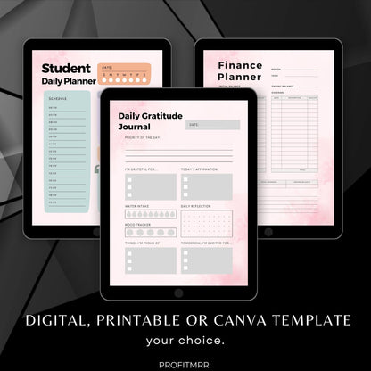 115 Canva Templates PLR & MRR, Canva Templates, Daily Planner, Gratitude Journal, Plr Planners, Weekly Planner, Finance Budget Planner Plr