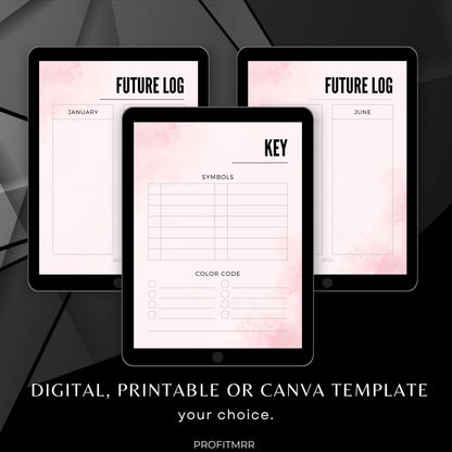 2025 Bullet Journal PLR & MRR, Canva Templates, Plr Planners, Password Tracker, Daily Planners, Digital Planner, Printable Planners, Tracker