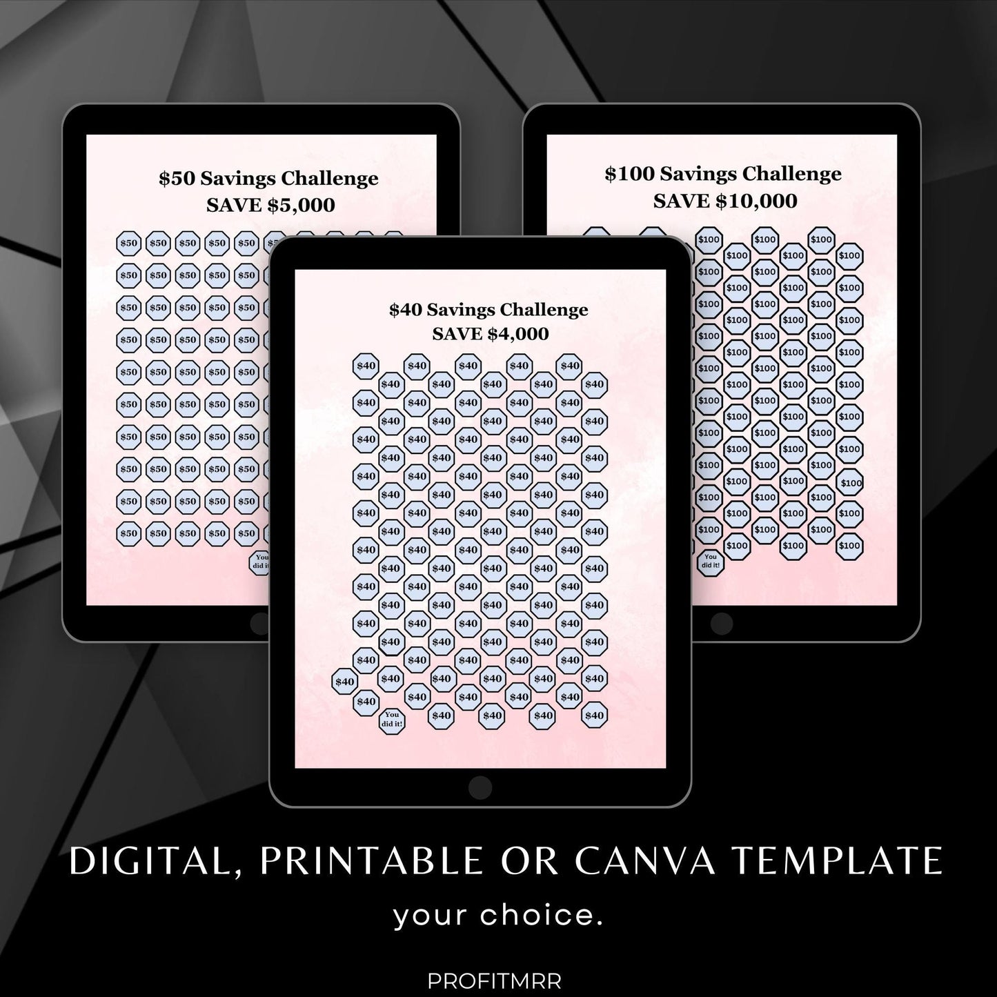 Savings Challenge 2025 PLR & MRR, Canva Templates, Habit Tracker, Plr Planners, Savings Planner, Savings Tracker, Financial Budget Tracker