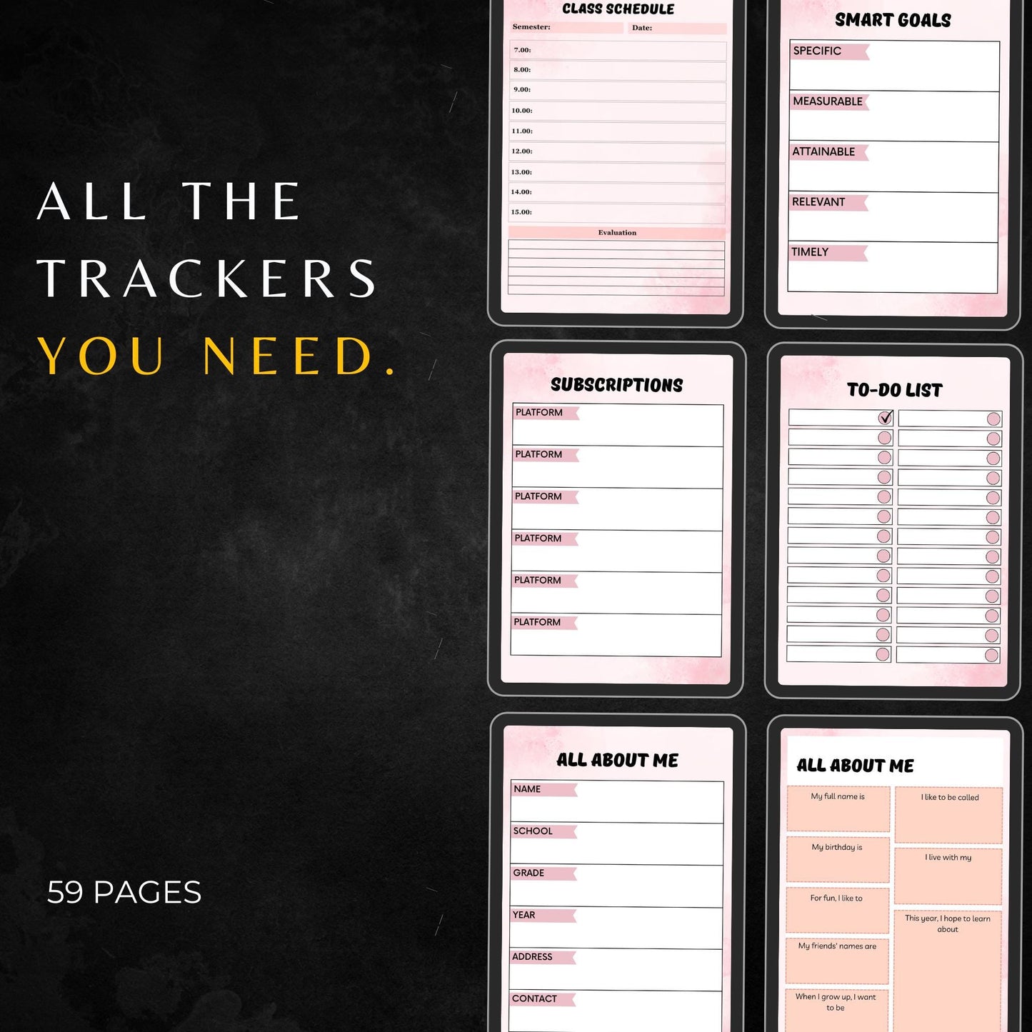 Back to School Planner PLR MRR, Canva Templates, Lesson Tracker, To‑Do Lists, Digital Planner Bundle, Printable School Planner PLR Products
