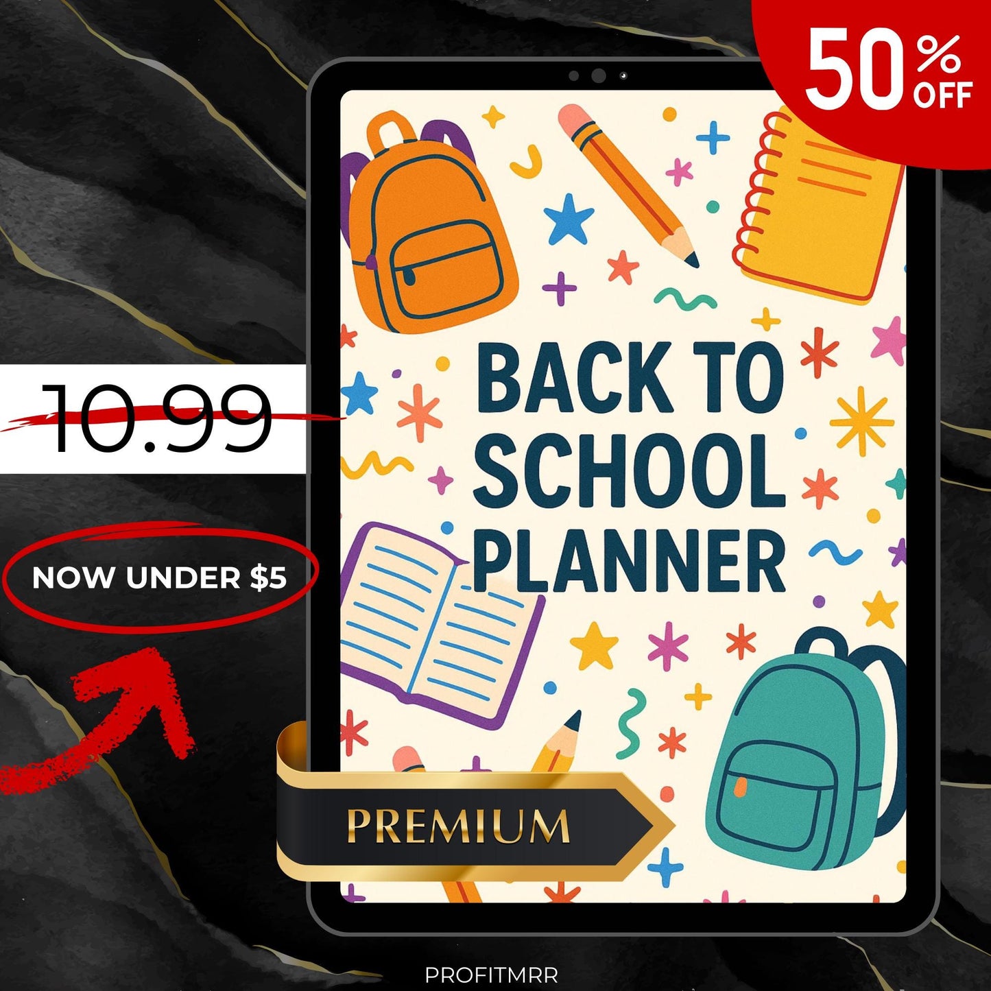 Back to School Planner PLR MRR, Canva Templates, Lesson Tracker, To‑Do Lists, Digital Planner Bundle, Printable School Planner PLR Products