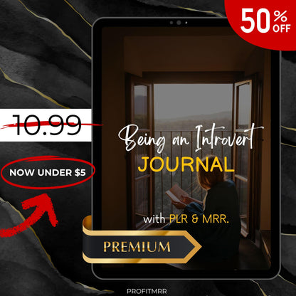 Being an Introvert Journal PLR & MRR, Canva Templates, Self Care Journal, Habit Tracker, Daily Gratitude, Digital Planners, Plr Planners