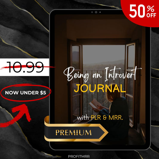 Being an Introvert Journal PLR & MRR, Canva Templates, Self Care Journal, Habit Tracker, Daily Gratitude, Digital Planners, Plr Planners