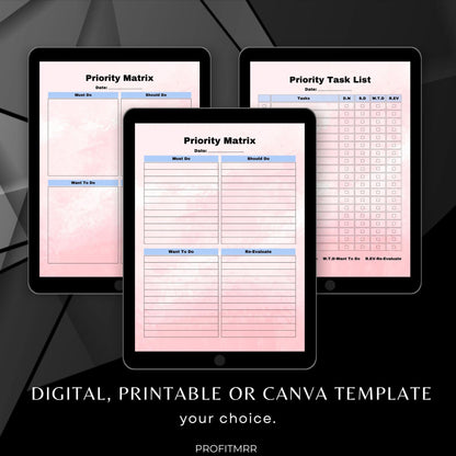 Brain Dump Planner PLR & MRR, Canva Templates, Self Care Journal, Habit Tracker, Daily Gratitude, Digital Planners, Plr Planners, Task List