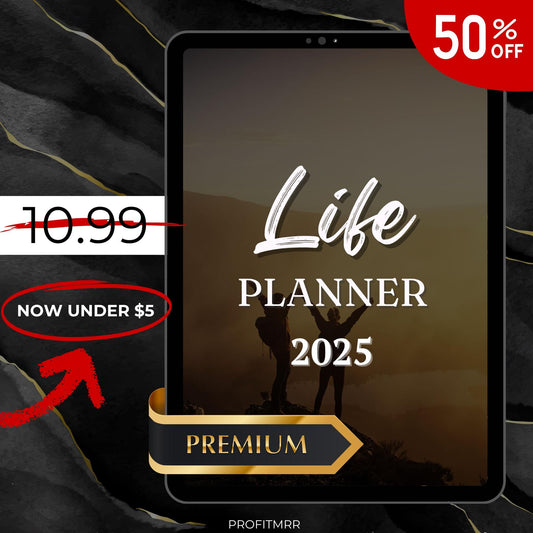 2025 Life Planner PLR & MRR, Plr Canva Templates, Plr Planners, Plr Products Bundle, Plr Bundle Collection, Digital Printable Planners Plr