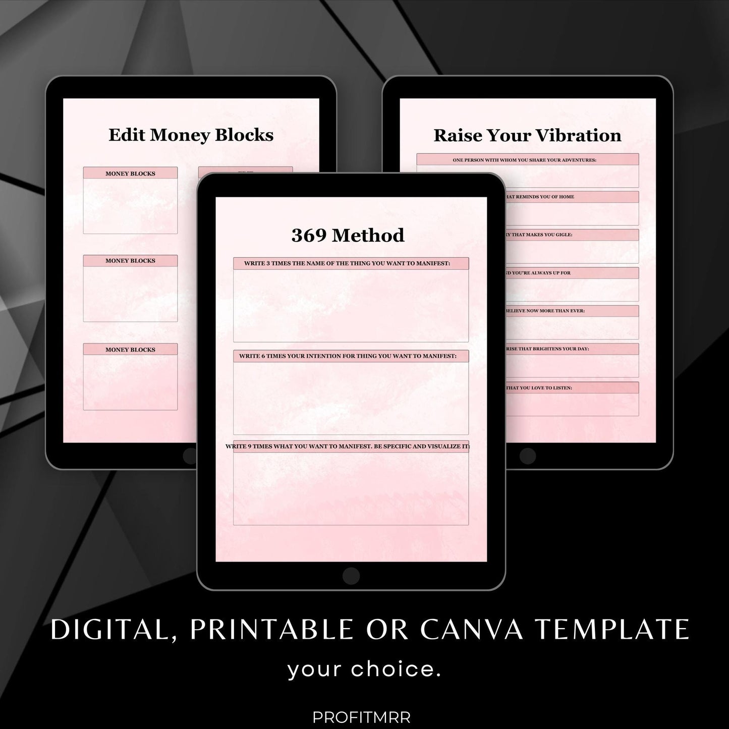 Manifestation Journal PLR & MRR, Plr Canva Templates, Plr Planners, Plr Products Bundle,Plr Bundle Collection,Digital Printable Planners Plr