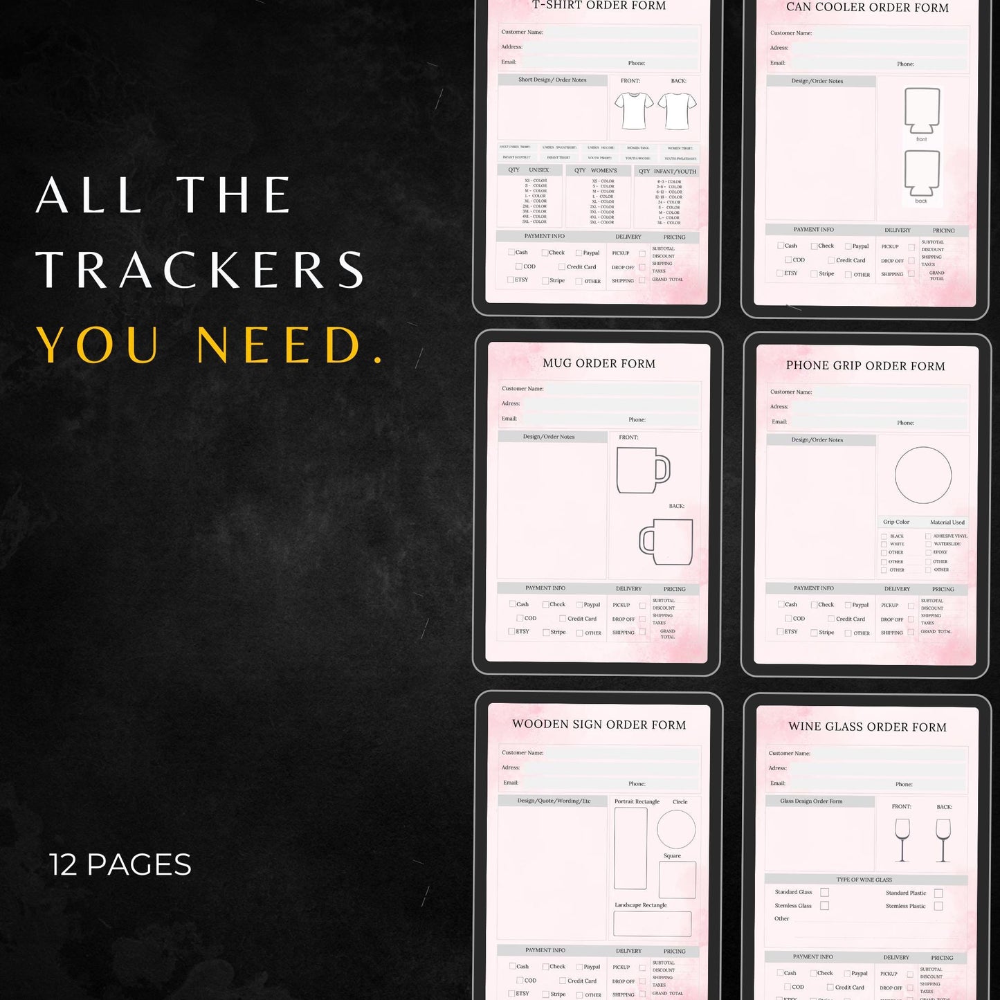 Order Forms Bundle PLR MRR, Plr Canva Templates, Plr Planners, Plr Products Bundle, Plr Bundle Collection, Digital Printable Planners Plr