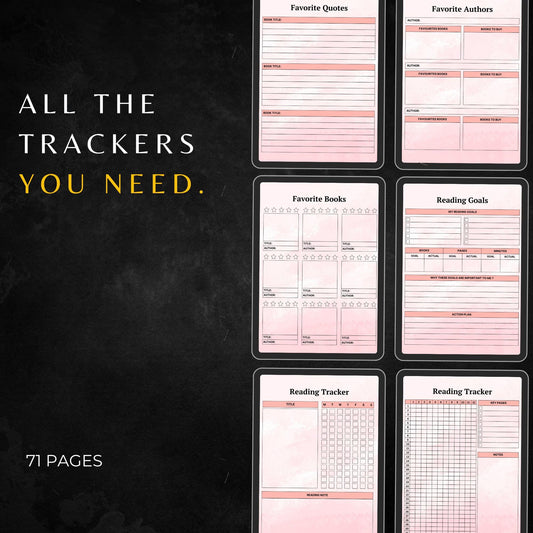 Reading Journal 2025 | Digital Printable Planner | PLR & MRR Canva Templates Bundle