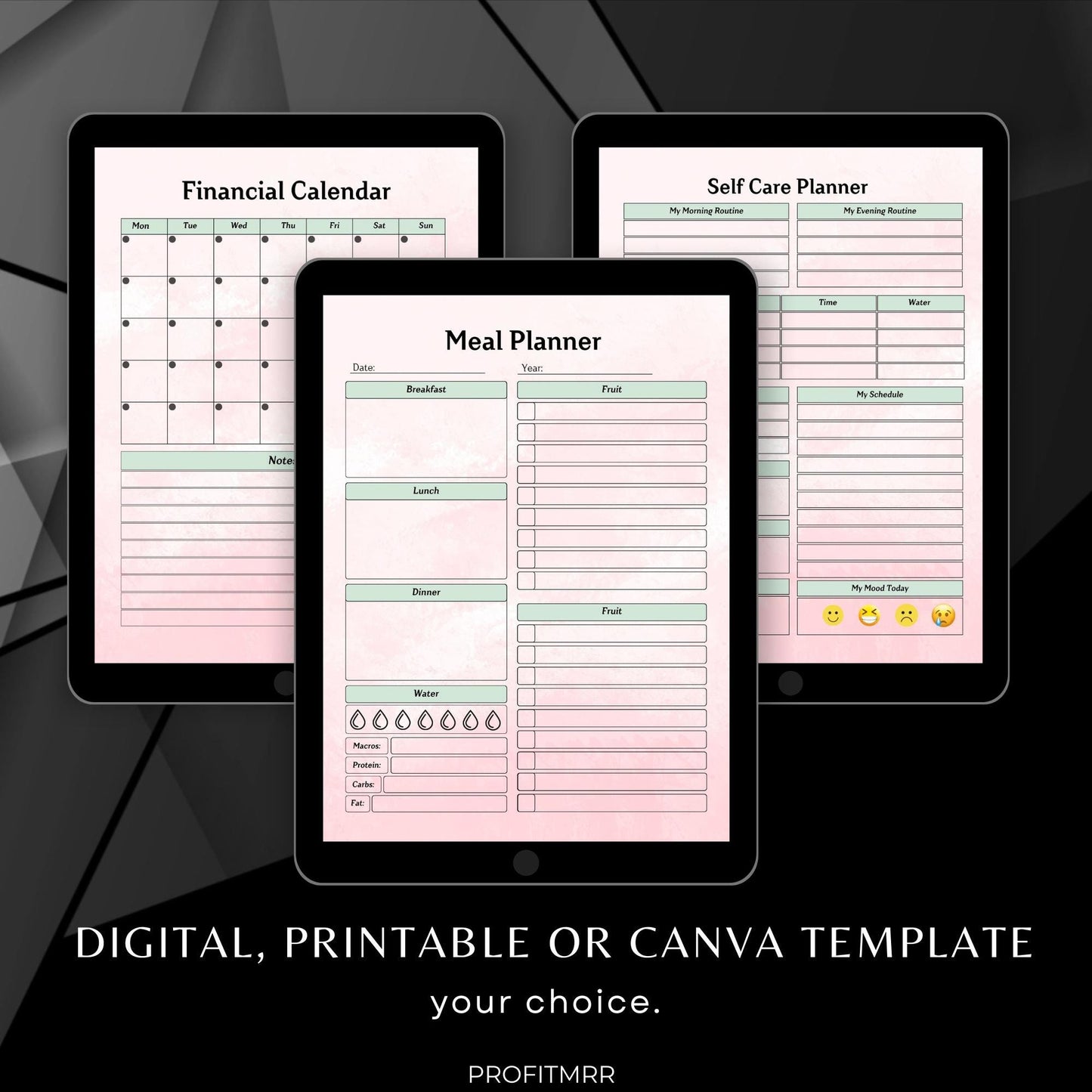 2025 That Girl Planner PLR MRR: Digital Productivity Templates (Canva Editable, Resell Rights Included)